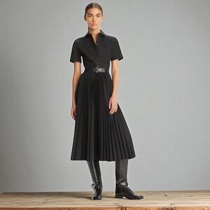 Tory Burch POPLIN PLEATED SHIRTDRESS SIZE 6